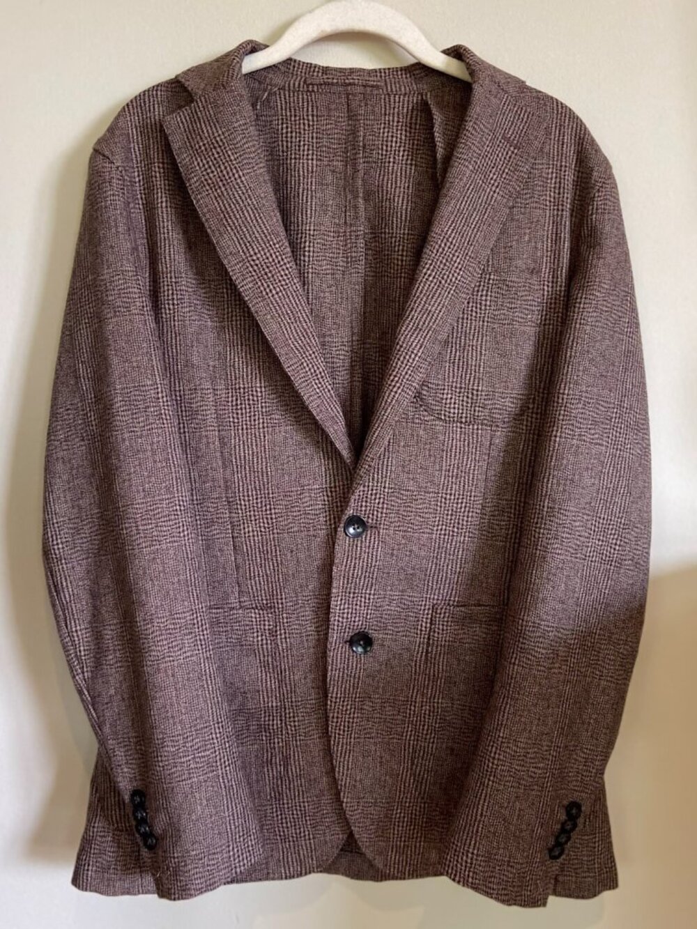 Scalpers Wool Blazer Brown Check | NWT | MEN'S 36 (Oversized Women's ~S)